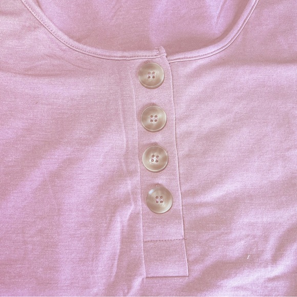 Opaque Pink Sleeveless Romper / Jumpsuit, L - Picture 4 of 7